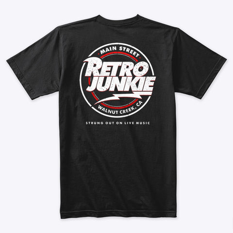 Black Retro Junkie Signature Logo T-shirt