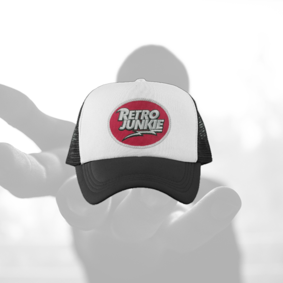 Retro Junkie White & Black Trucker Hat