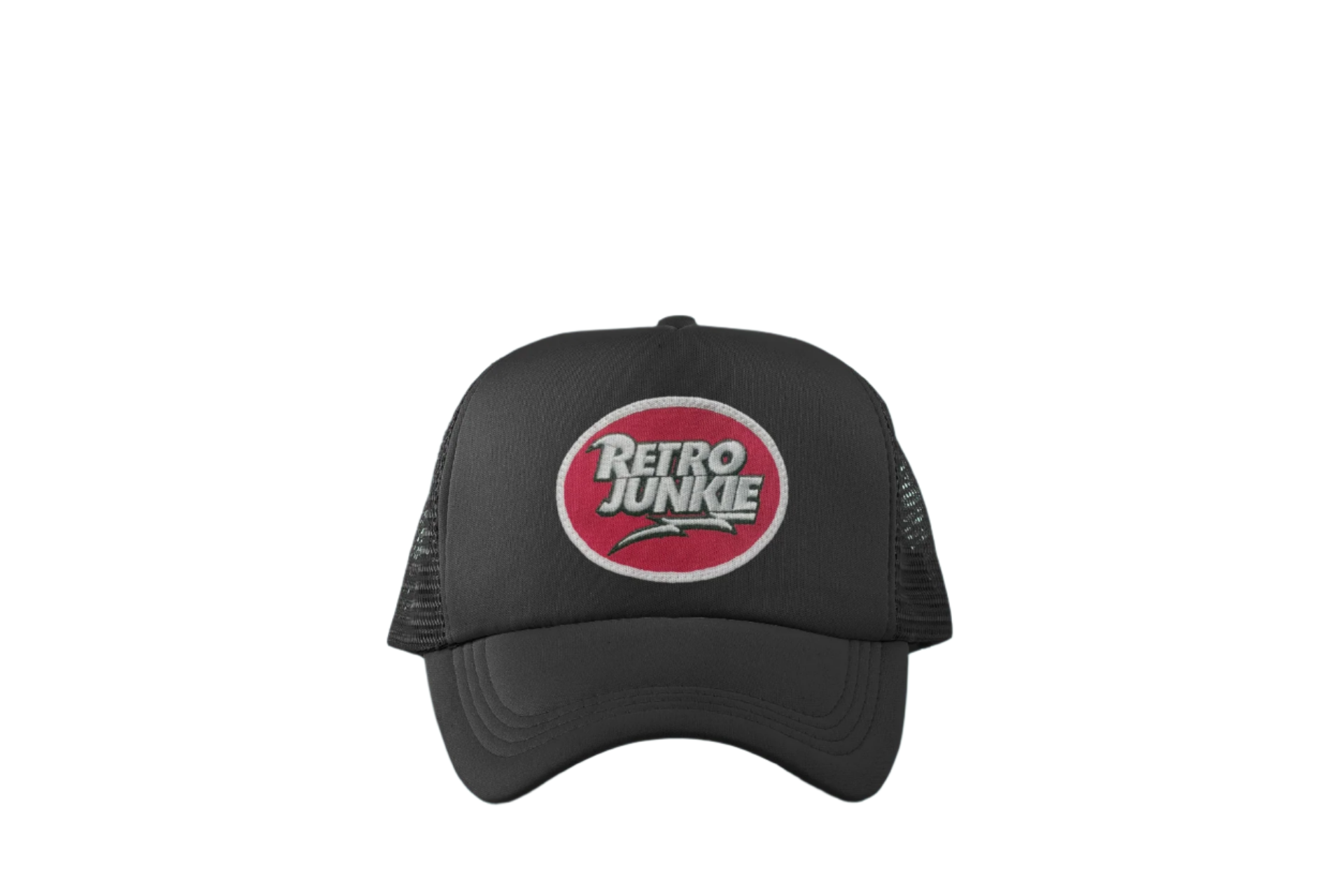 Retro Junkie Black Trucker Hat