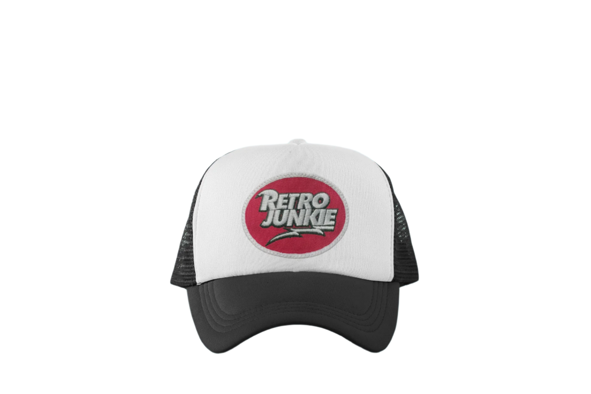 Retro Junkie White & Black Trucker Hat